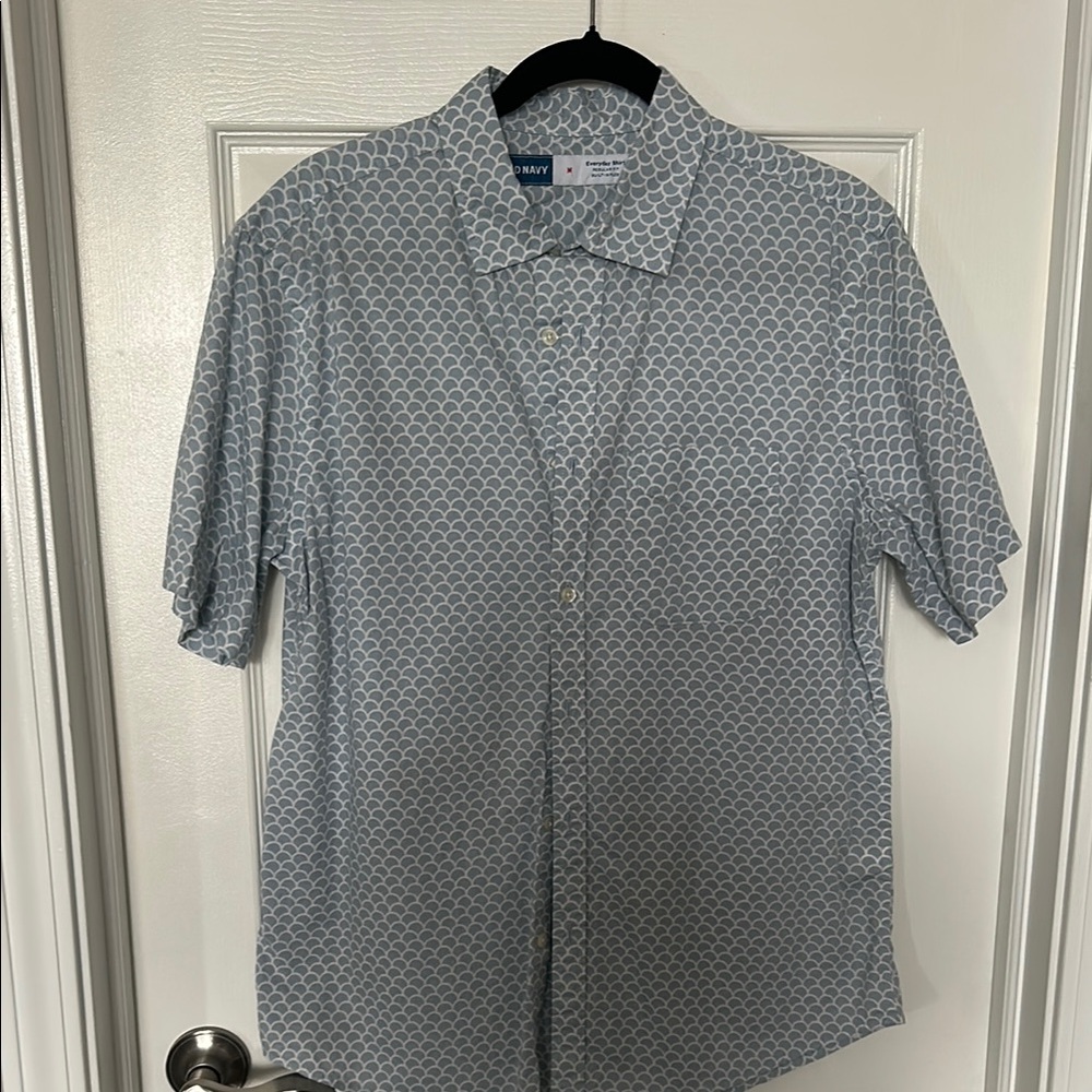 Old Navy Blue Casual Button Down Shirt
